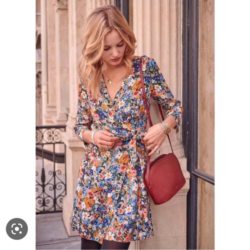 Sezane Nadia Floral Wrap Dress (38/6)